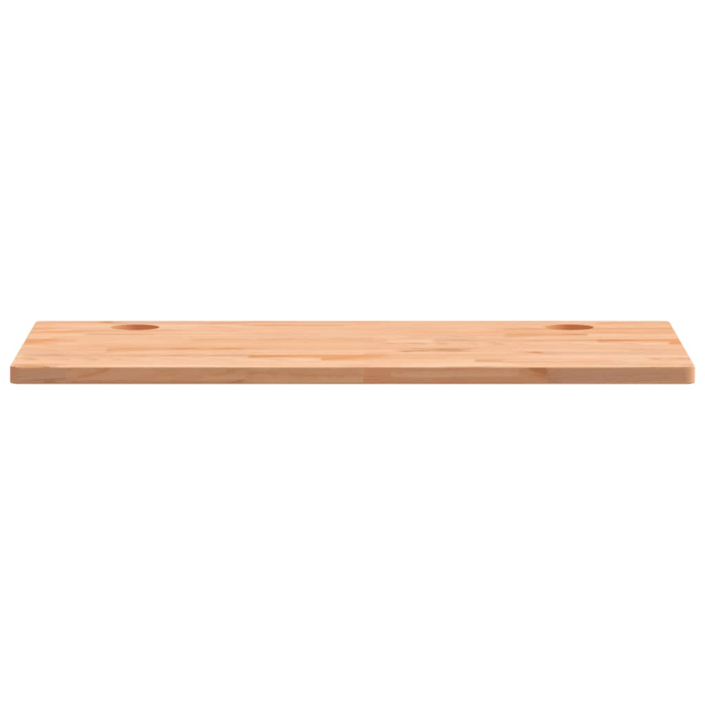 Piano Scrivania 100x60x2,5 cm in Legno Massello di Faggio