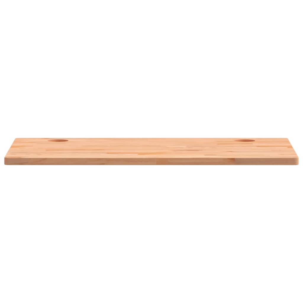 Piano Scrivania 110x60x2,5 cm in Legno Massello di Faggio