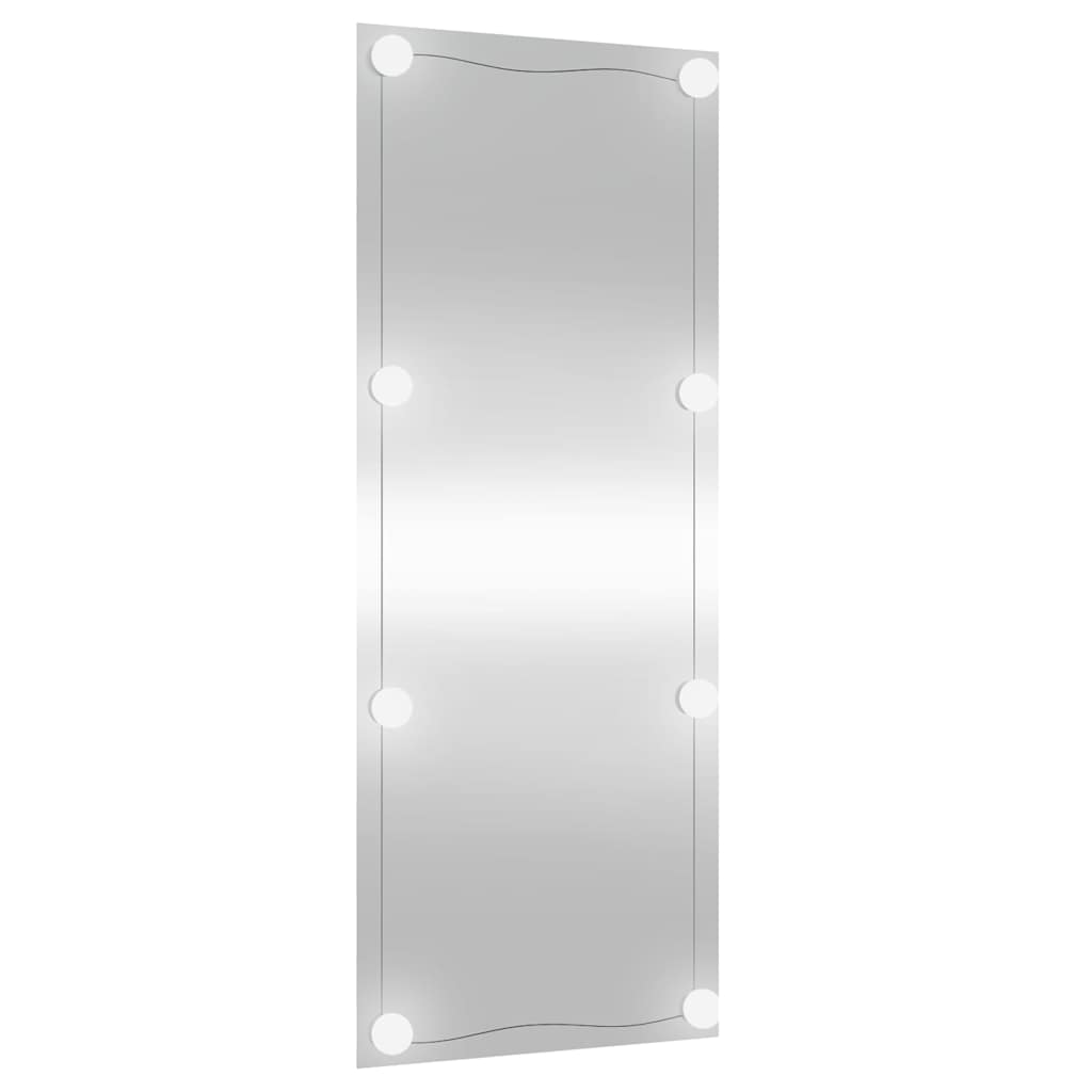 Specchio da Parete con Luci LED 40x100 cm Vetro Rettangolare