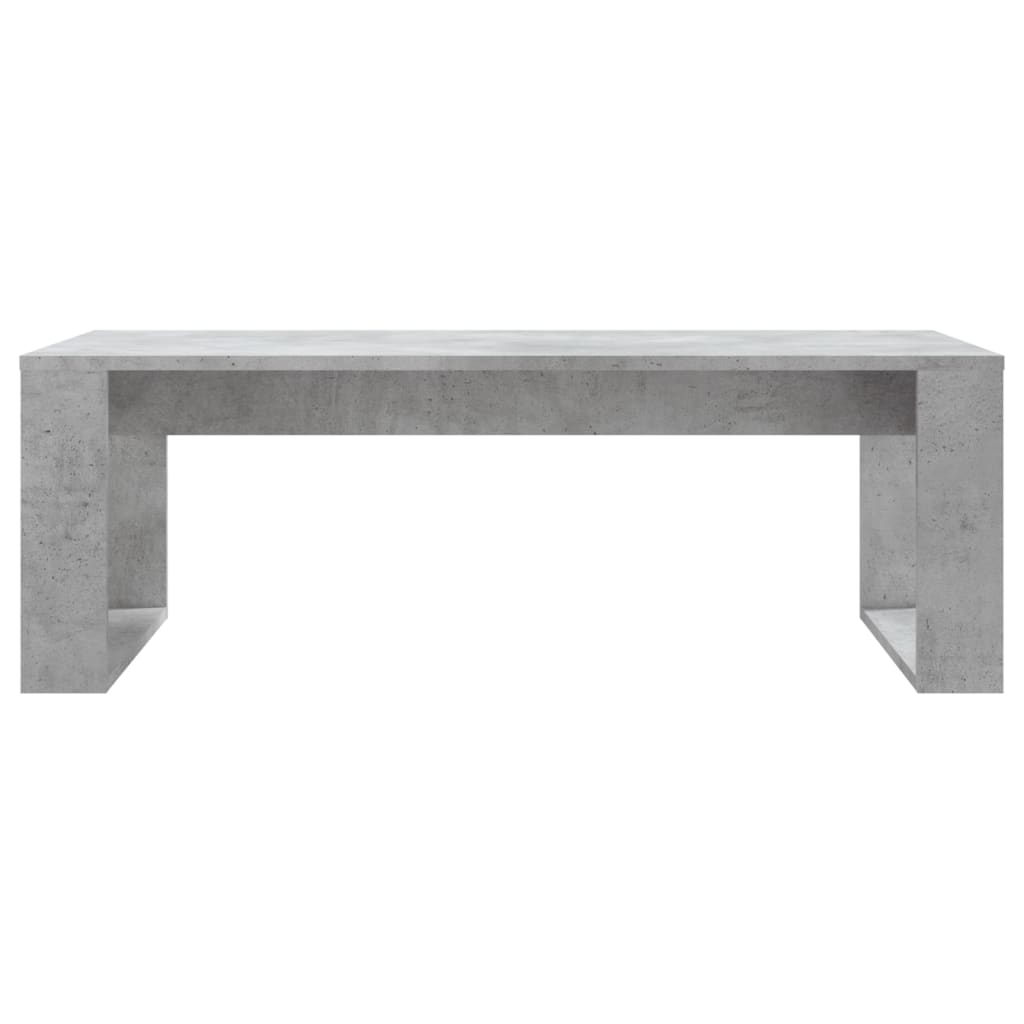 Tavolino Salotto Grigio Cemento 102x50x35 cm Legno Multistrato