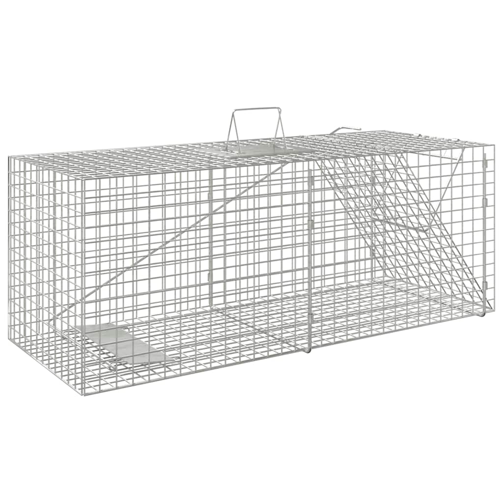 Trappola per Animali 64,5x25x26,5 cm in Ferro Zincato