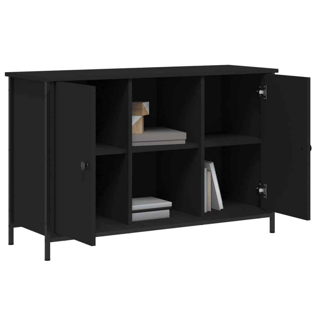 Mobile Porta TV Nero 100x35x65 cm in Legno Multistrato