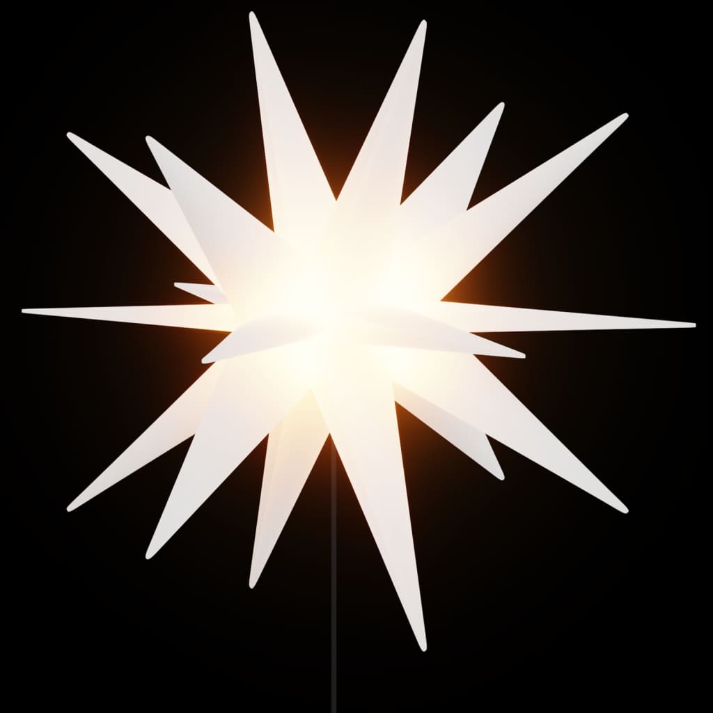 Luci di Natale con Picchi e LED 3 pz Pieghevoli Bianche 57 cm