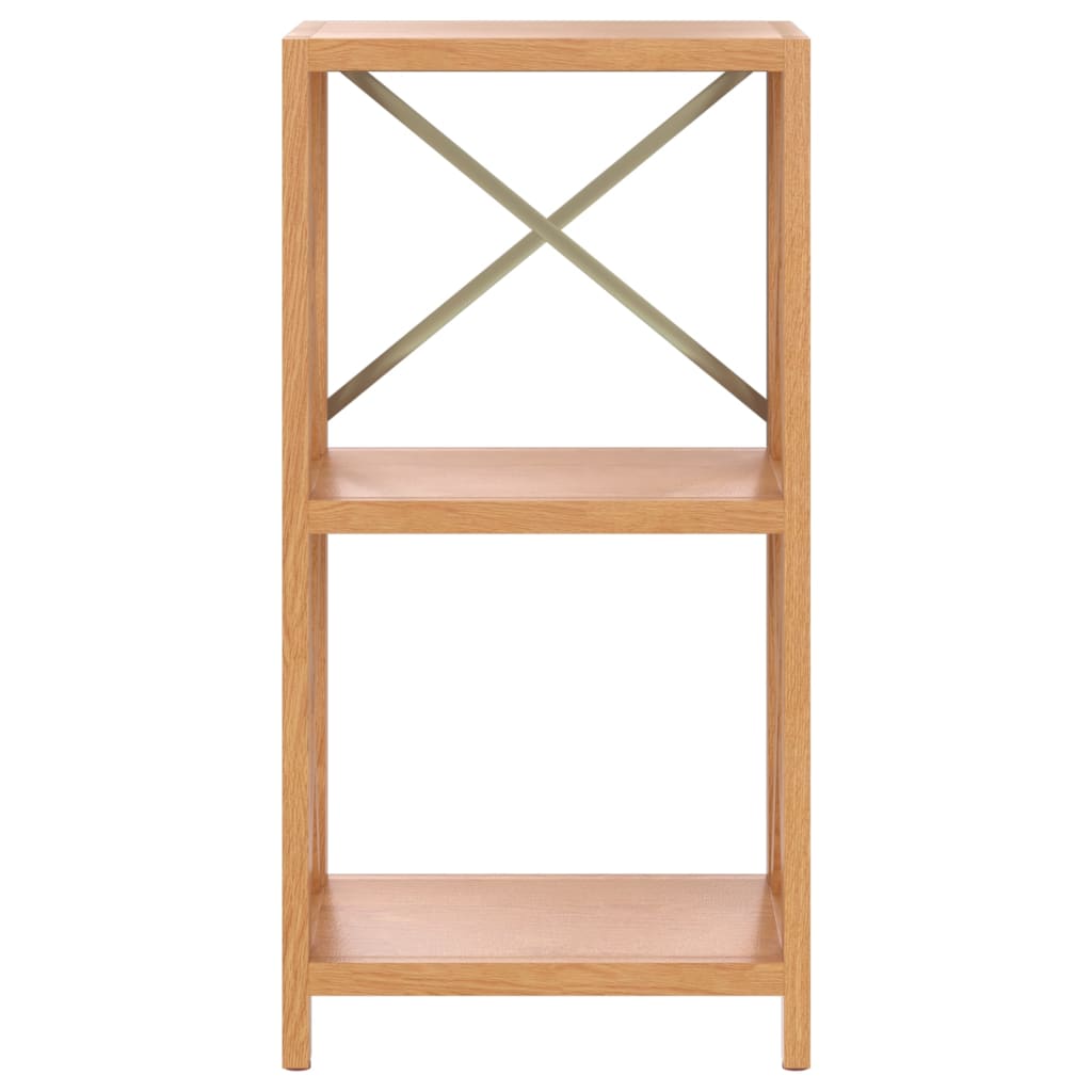 Scaffale a 3 Ripiani 40x30x78 cm in Legno Massello di Rovere