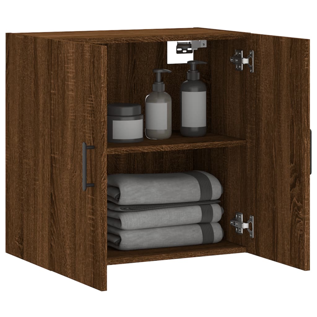 Armadietto a Muro Rovere Marrone 60x31x60 cm Legno Multistrato