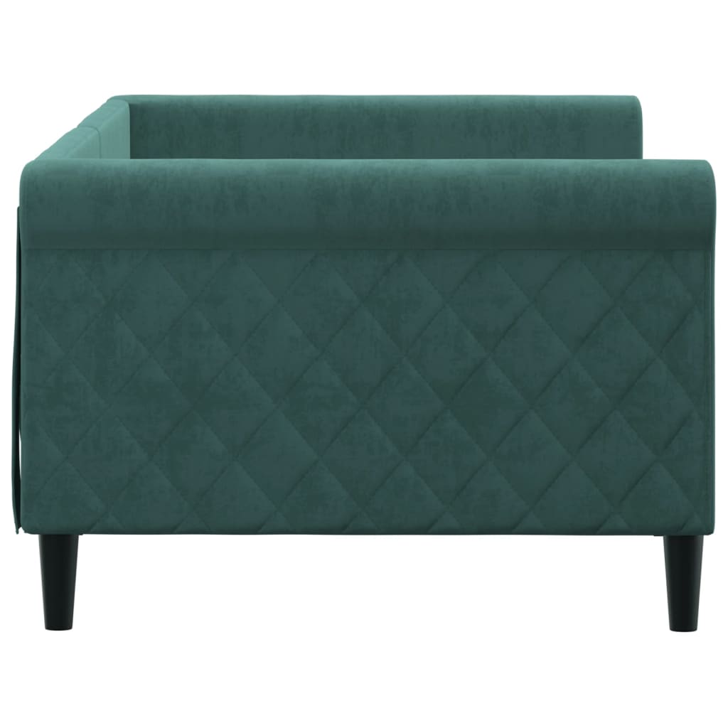 Letto da Giorno Verde Scuro 90x200 cm in Velluto