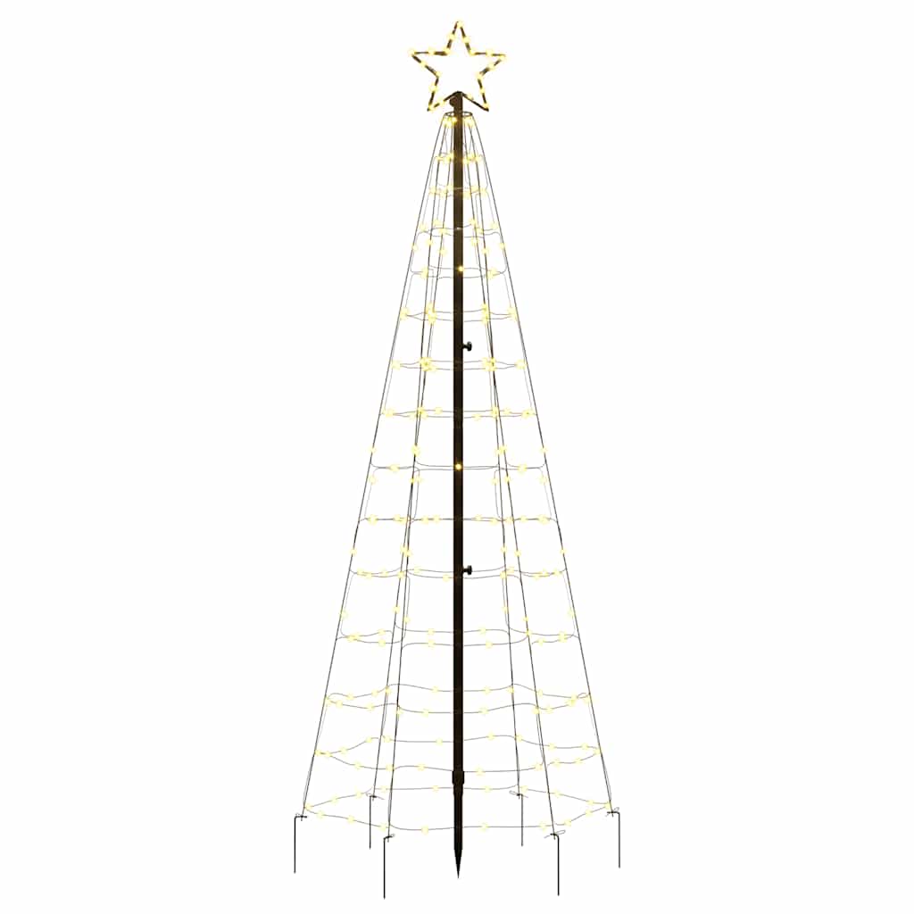 Albero di Natale a LED con Punte 220 LED Bianco Caldo 180 cm
