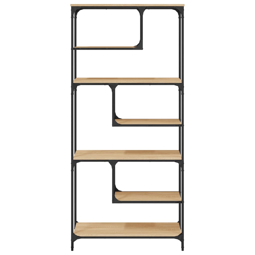 Libreria Rovere Sonoma 81x36x176 cm in Legno Multistrato