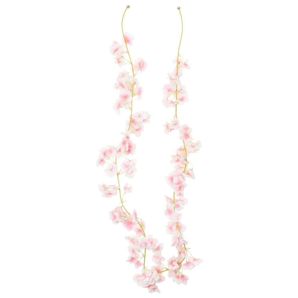 Ghirlande Fiori Artificiali Natale 6 pz Rosa Chiaro 180 cm