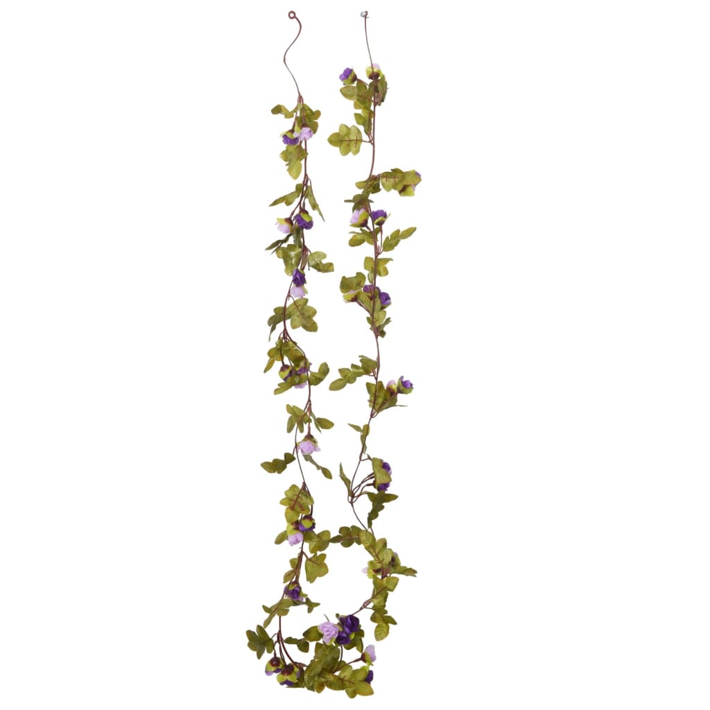 Ghirlande Fiori Artificiali Natale 6 pz Viola Chiaro 215 cm