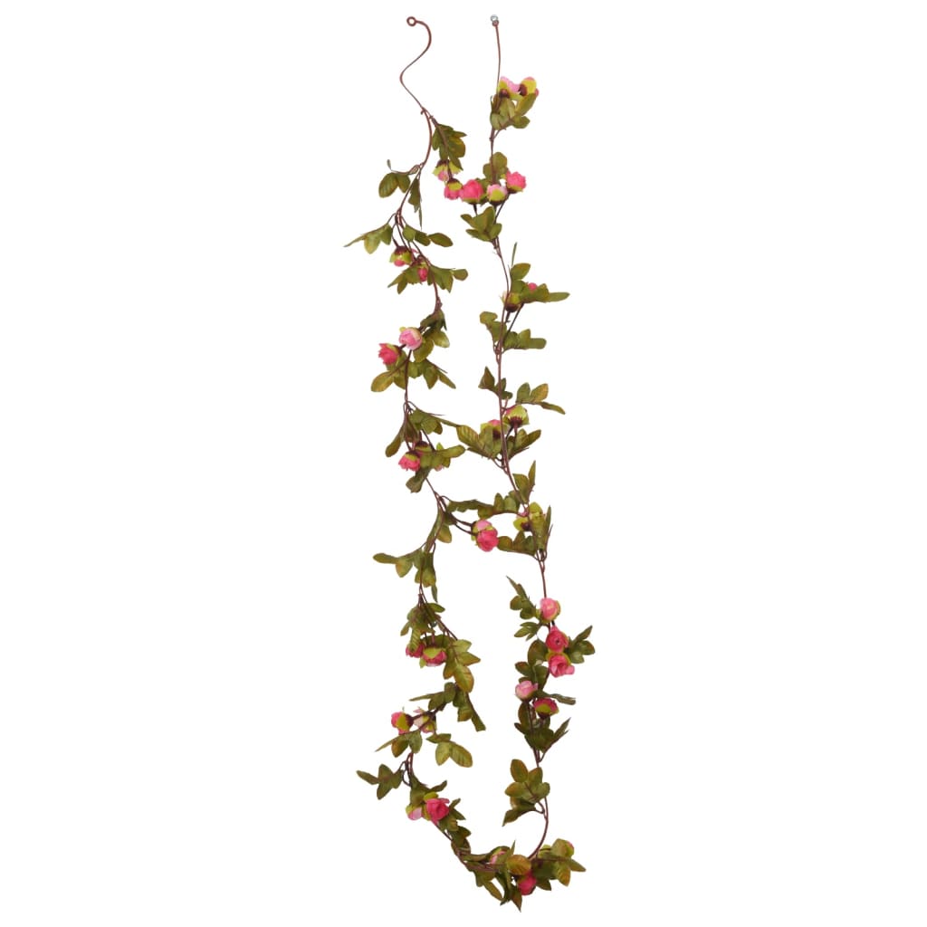 Ghirlande Fiori Artificiali Natale 6 pz Rosé 215 cm