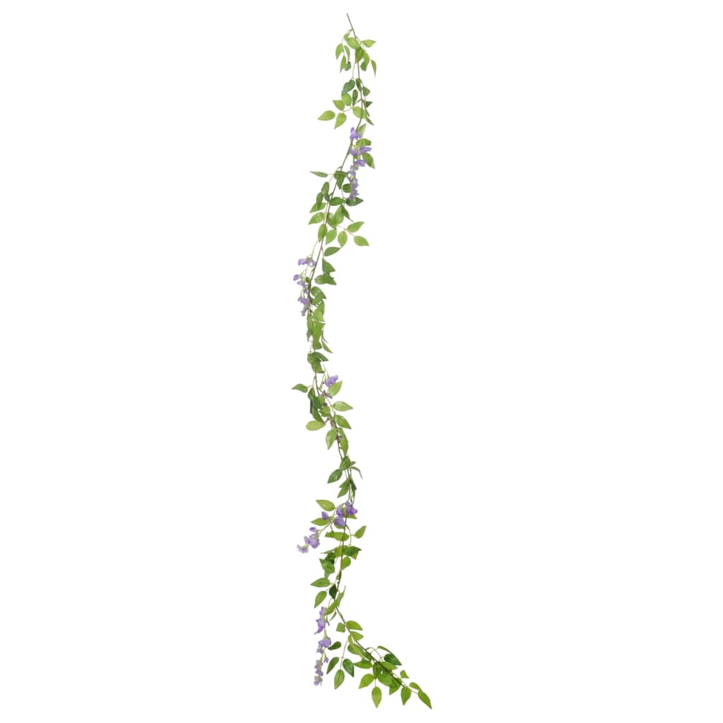 Ghirlande Fiori Artificiali Natale 6 pz Viola 200 cm