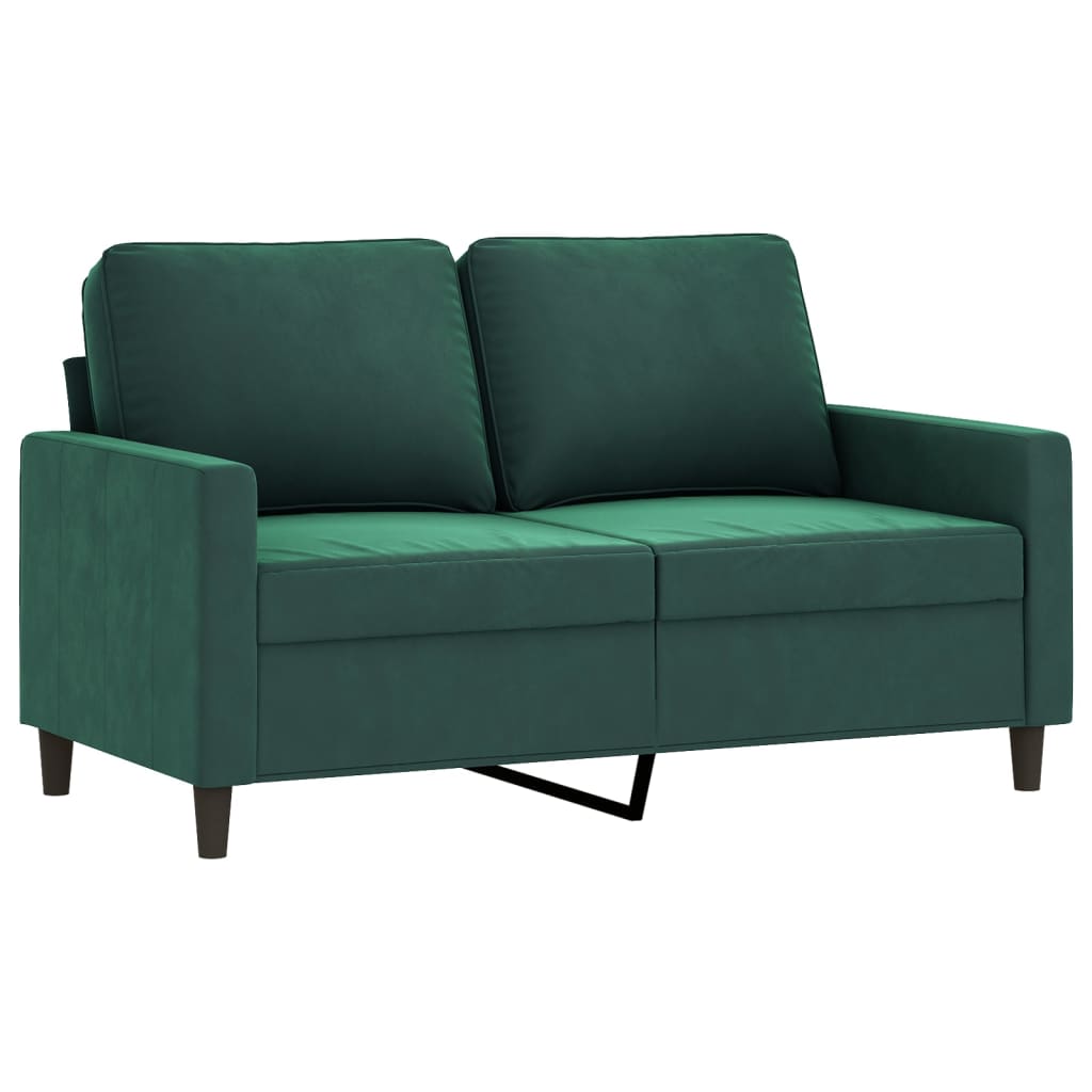 Set di Divani 4 pz Verde Scuro in Velluto
