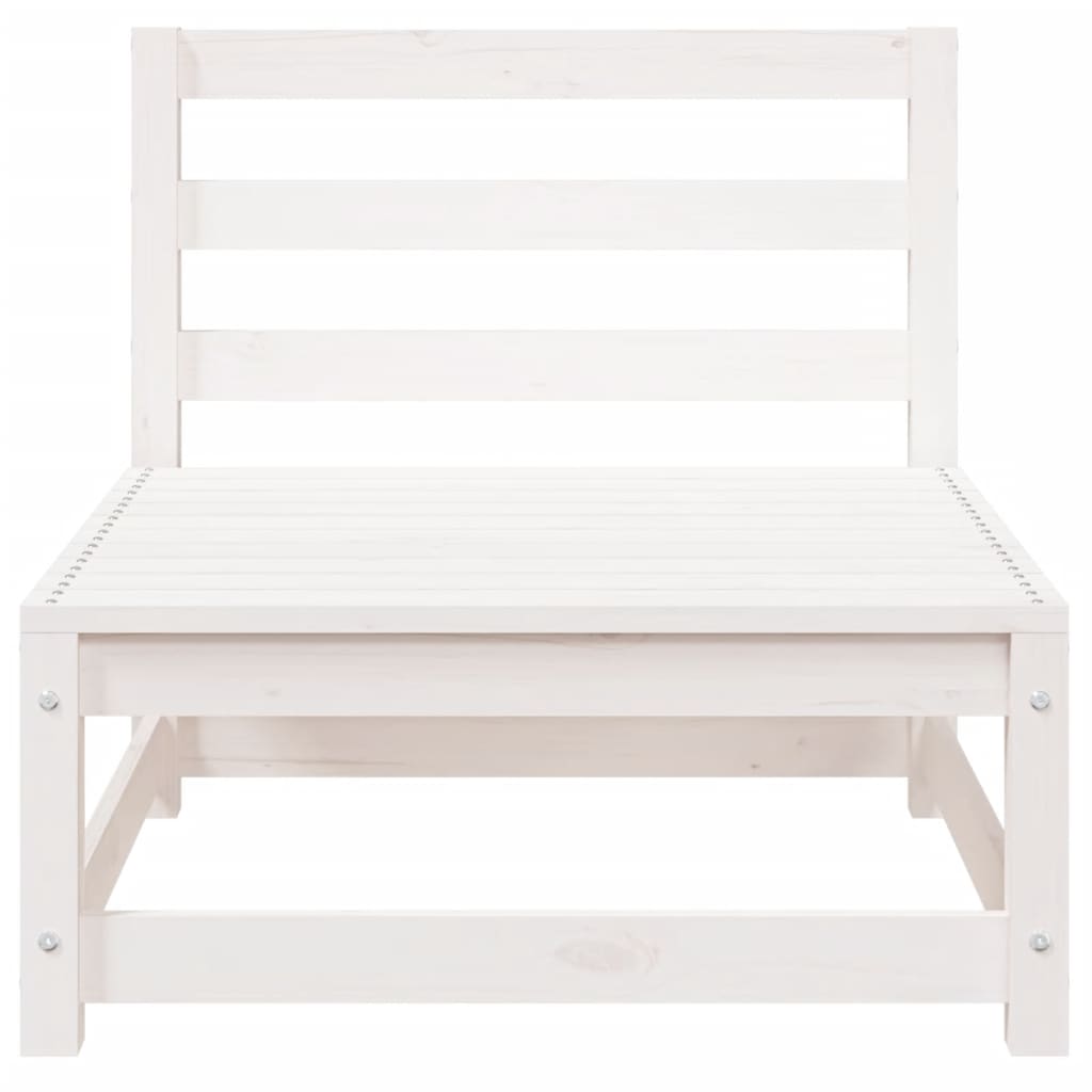 Divano Giardino Senza Braccioli Bianco 70x70x67cm Massello Pino