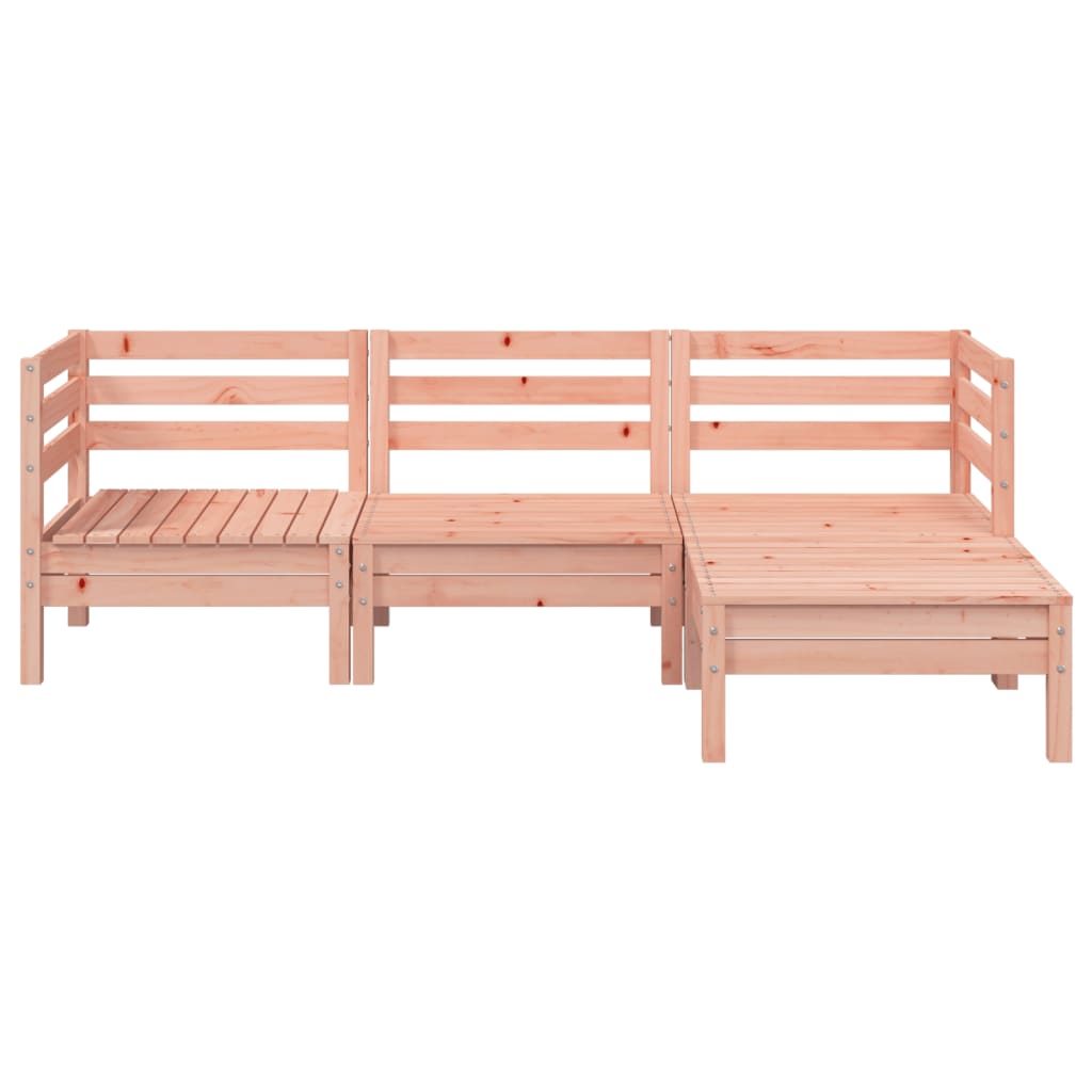 Divano Giardino 3 Posti con Poggiapiedi Legno Massello Douglas