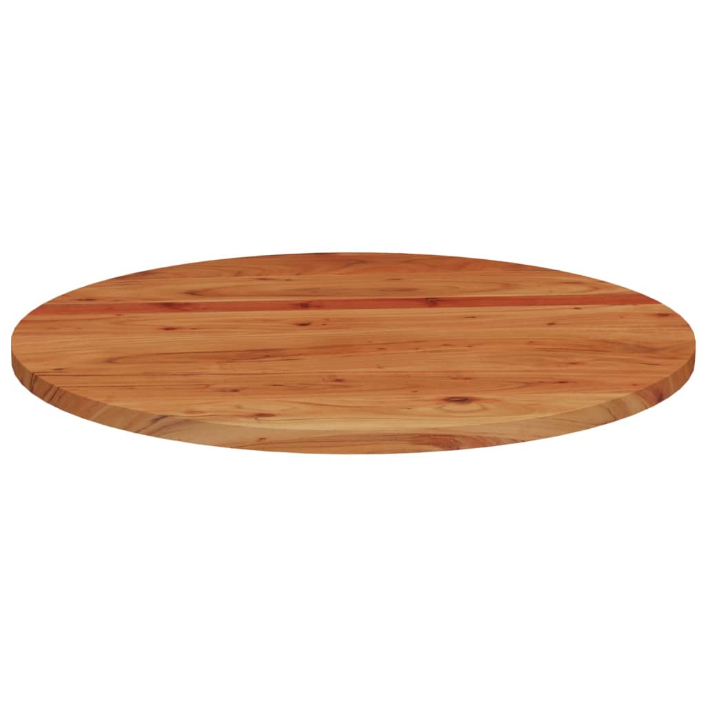 Piano per Tavolo Ø90x2,5 cm Rotondo in Legno Massello di Acacia