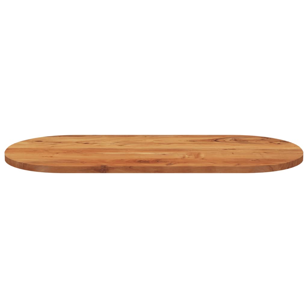 Piano Tavolo 90x40x2,5 cm Ovale in Legno Massello di Acacia
