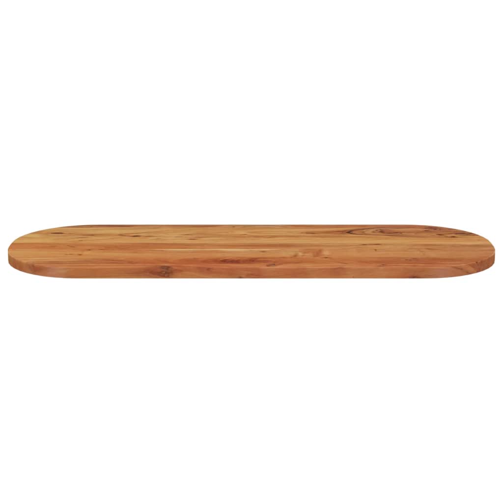 Piano Tavolo 110x40x2,5 cm Ovale in Legno Massello di Acacia