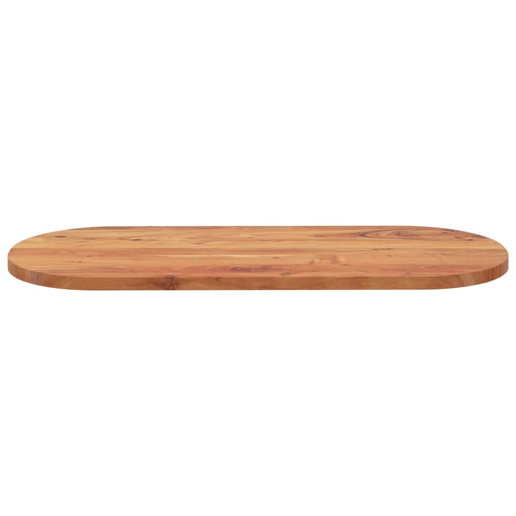 Piano Tavolo 100x40x3,8 cm Ovale in Legno Massello di Acacia