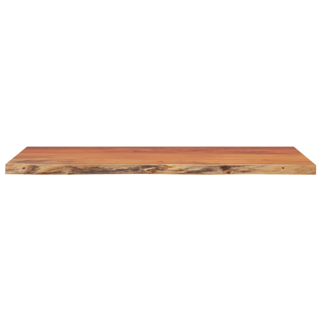 Piano Tavolo 80x40x2,5 cm Rettangolare Legno Acacia Bordi Vivi