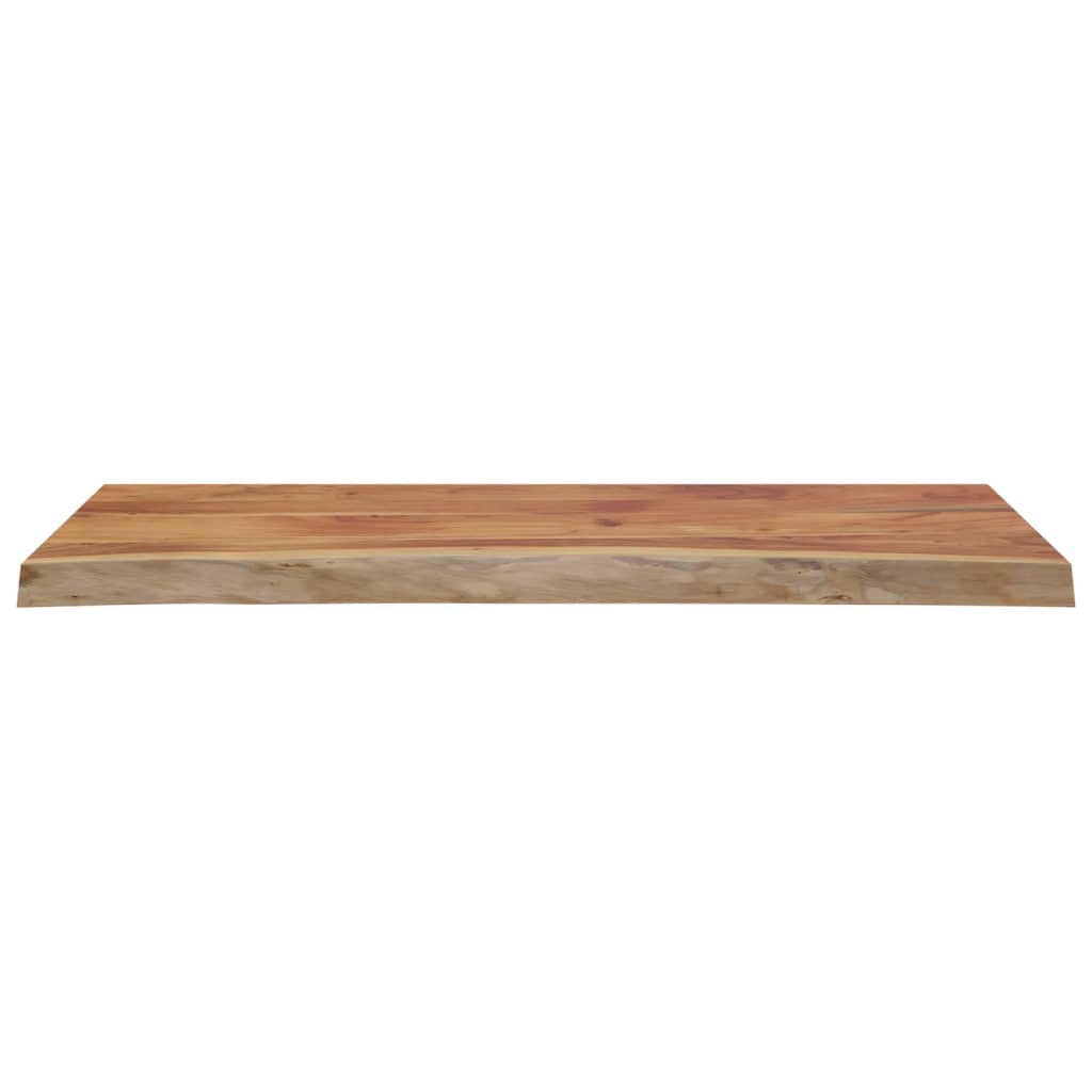Piano Tavolo 90x40x2,5 cm Rettangolare Legno Acacia Bordi Vivi