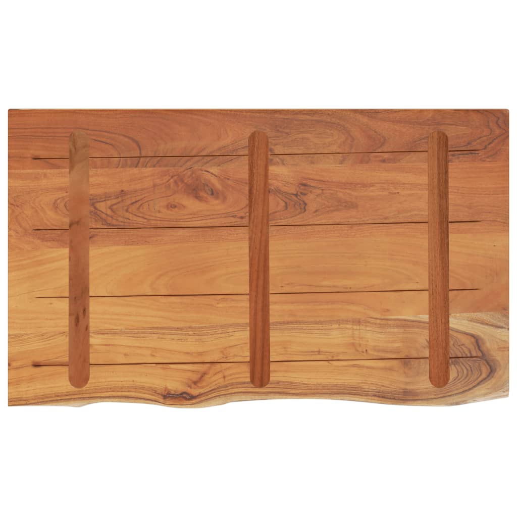 Piano Bagno 110x60x3,8 cm Rettangolare Legno Massello di Acacia