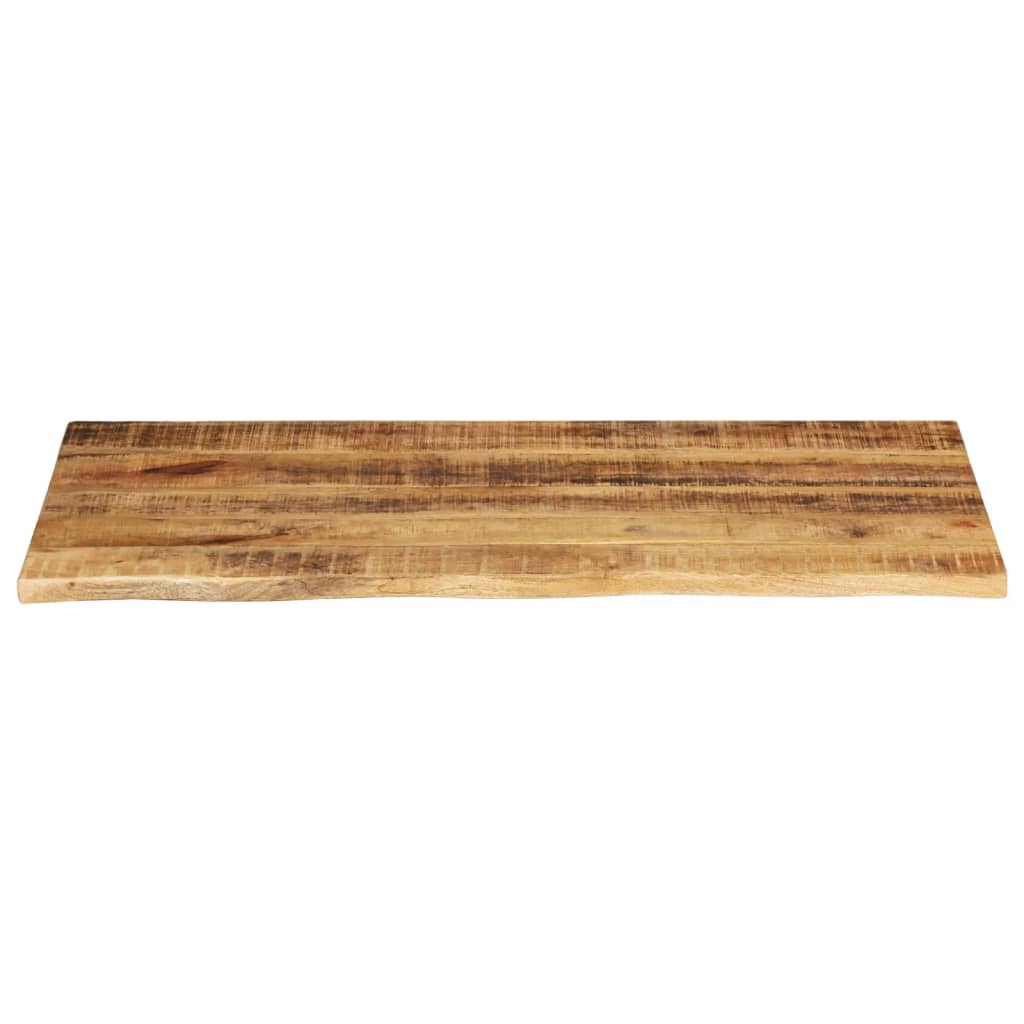 Piano Tavolo 120x60x3,8 cm Bordi Vivi Legno di Mango Grezzo