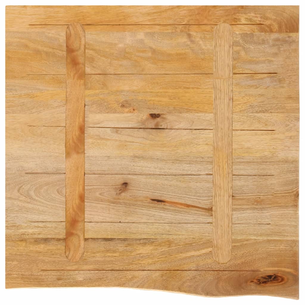 Piano Tavolo Bordi Vivi 60x60x3,8 cm in Legno Massello di Mango