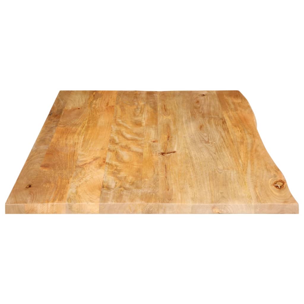 Piano Tavolo Bordi Vivi 110x60x3,8cm in Legno Massello di Mango