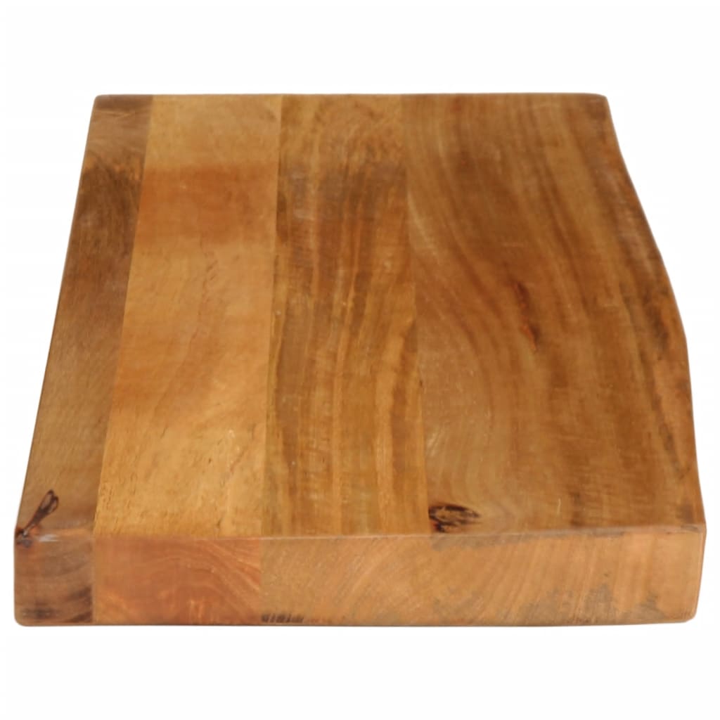 Piano Tavolo Bordi Vivi 70x40x2,5 cm in Legno Massello di Mango