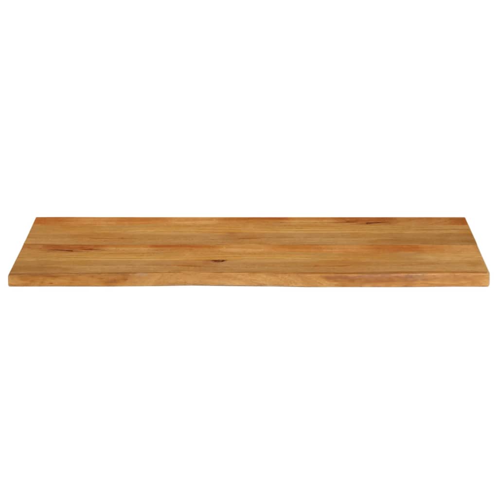 Piano Tavolo Bordi Vivi 140x60x3,8cm in Legno Massello di Mango