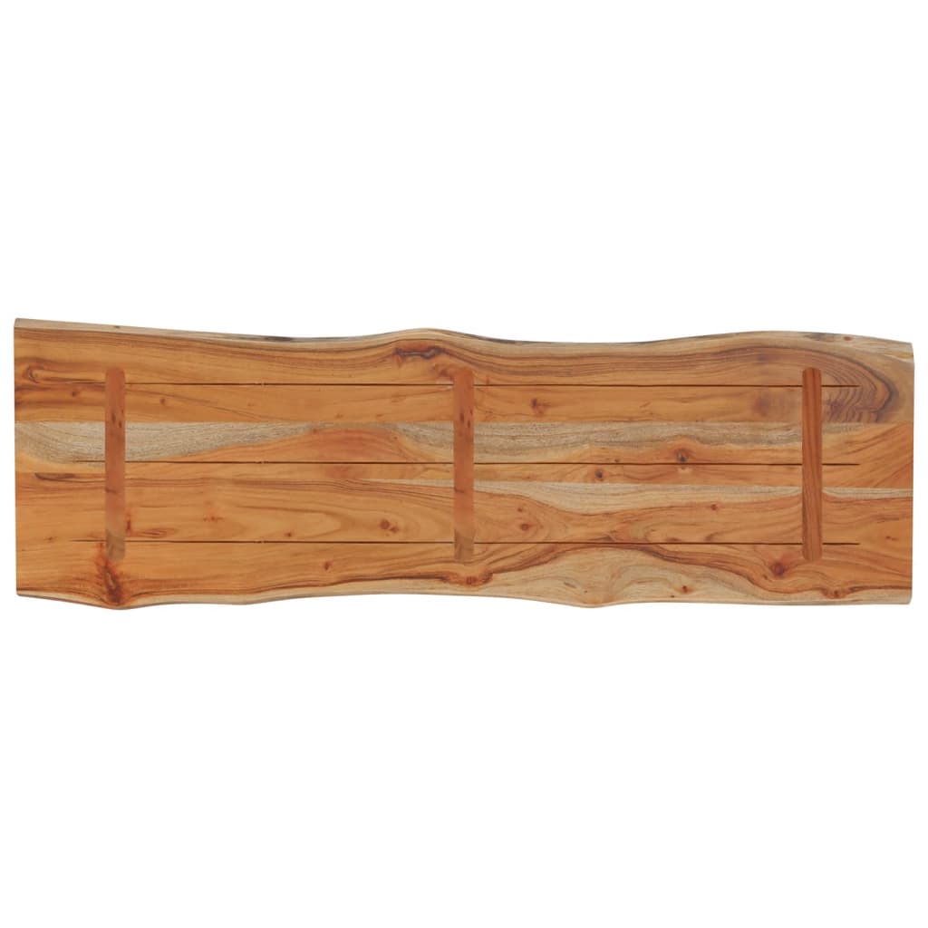Piano Tavolo 120x40x2,5 cm Rettangolare Legno Acacia Bordi Vivi