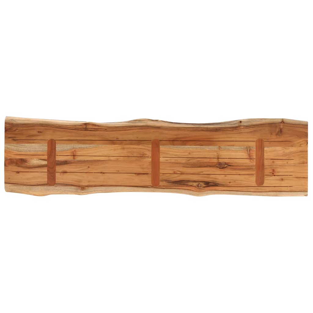 Piano Tavolo 180x40x2,5 cm Rettangolare Legno Acacia Bordi Vivi