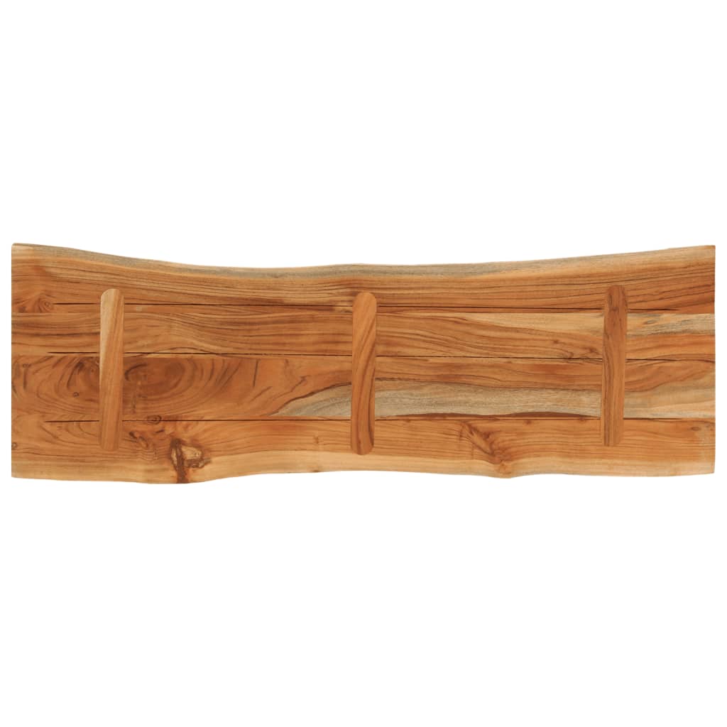 Piano Tavolo 140x40x3,8 cm Rettangolare Legno Acacia Bordi Vivi