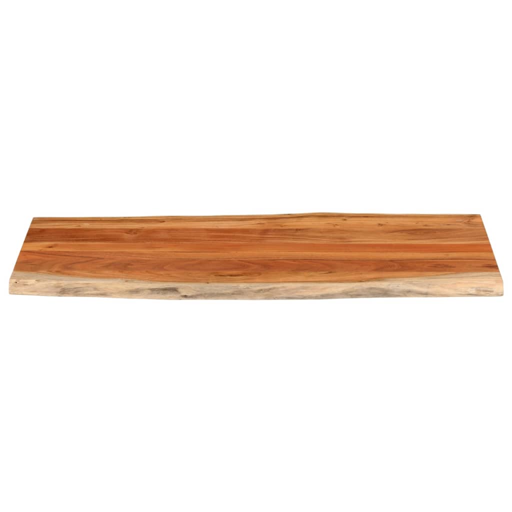 Piano Tavolo 140x60x3,8 cm Rettangolare Legno Acacia Bordi Vivi