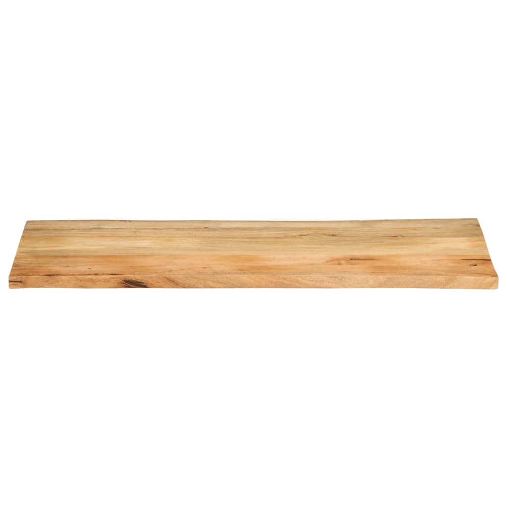 Piano Tavolo 140x60x2,5 cm Bordi Vivi in Legno Massello Mango