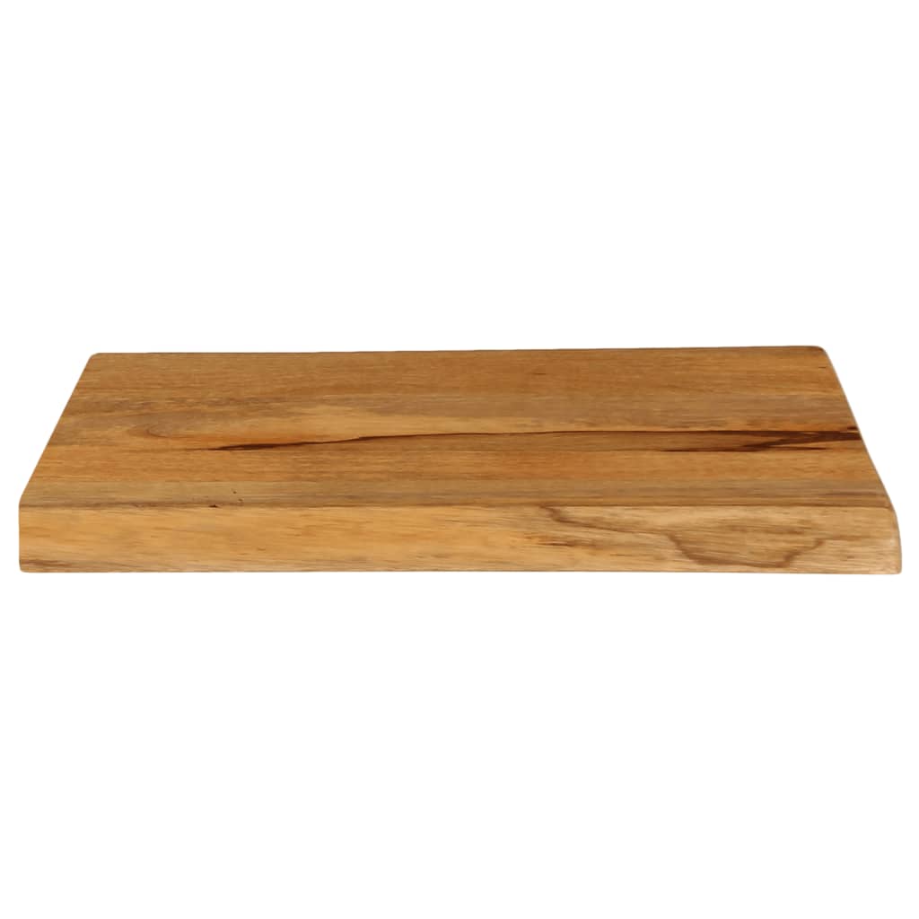 Piano Tavolo 50x40x2,5 cm Bordi Vivi in Legno Massello di Mango