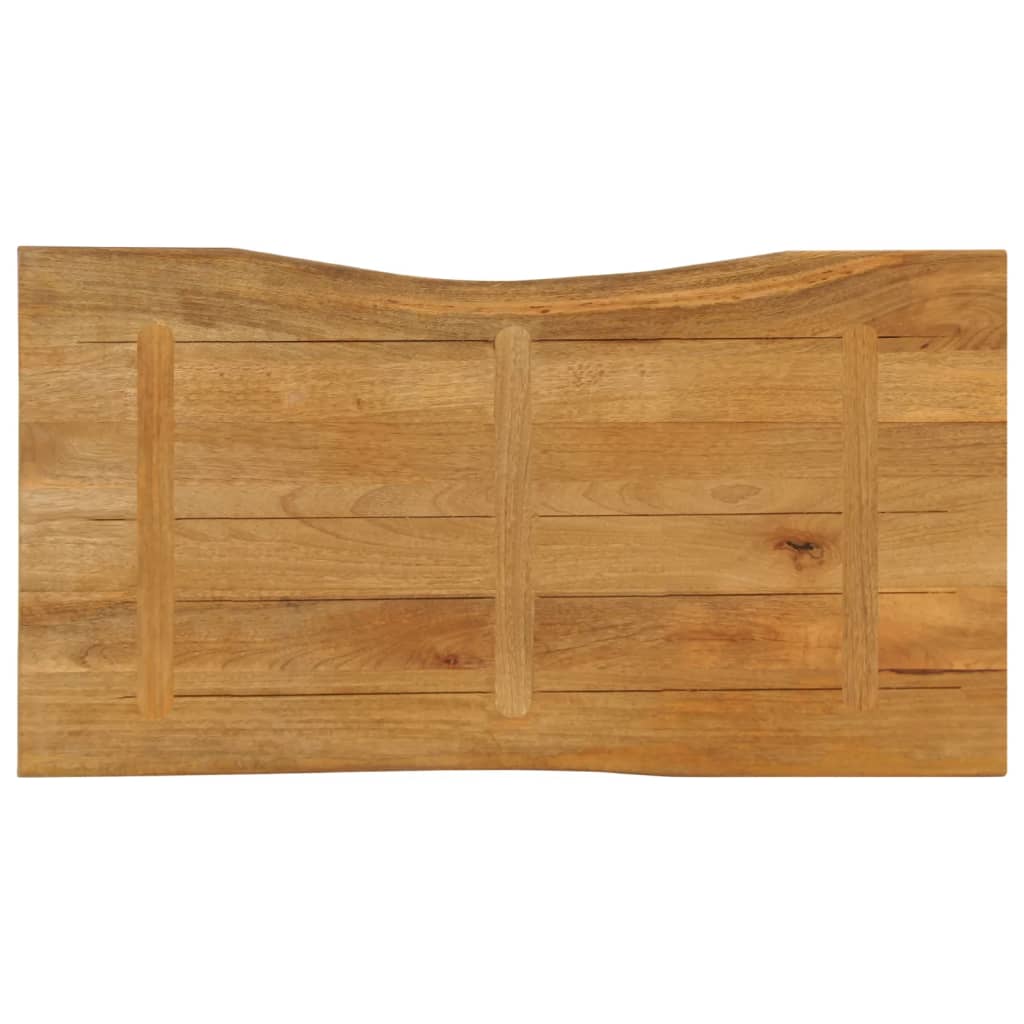 Piano Tavolo 110x60x3,8 cm Bordi Vivi in Legno Massello Mango
