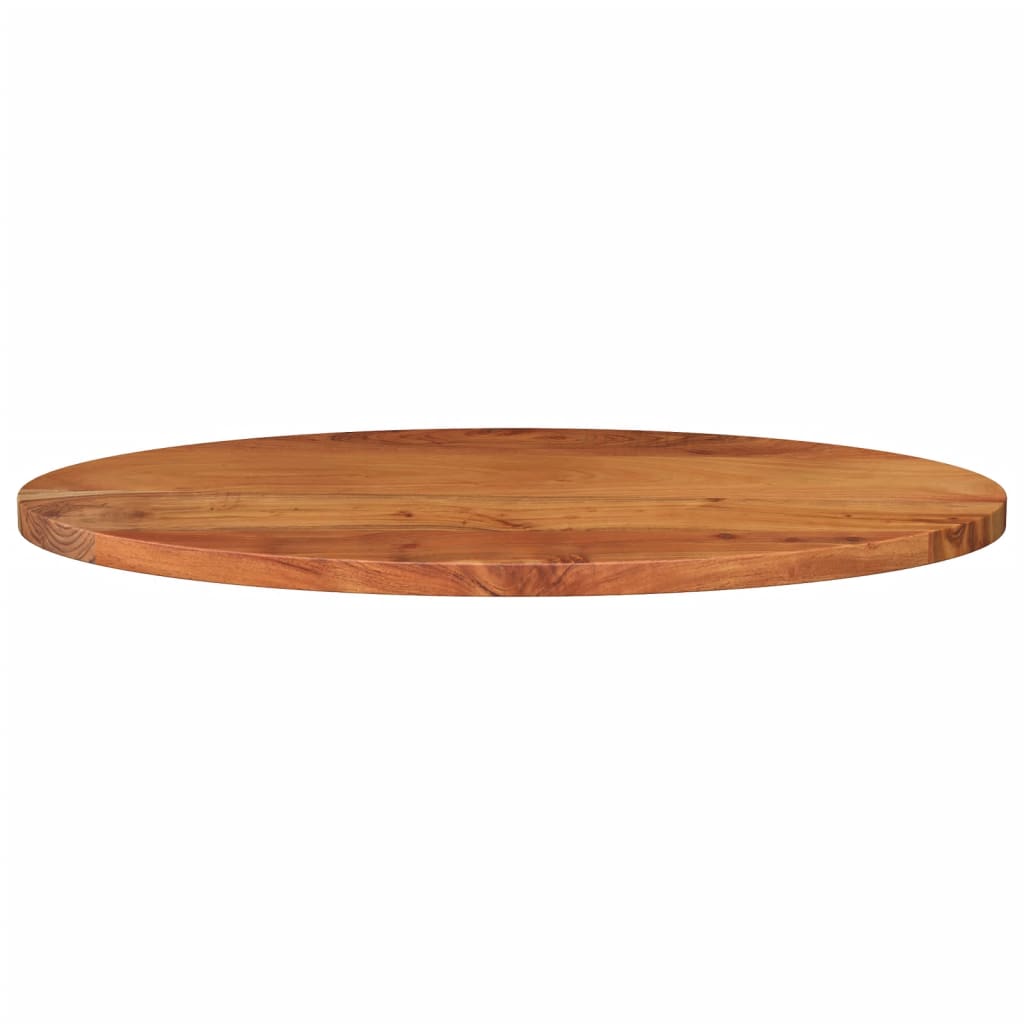 Piano Tavolo 80x40x2,5cm Ovale in Legno Massello di Acacia