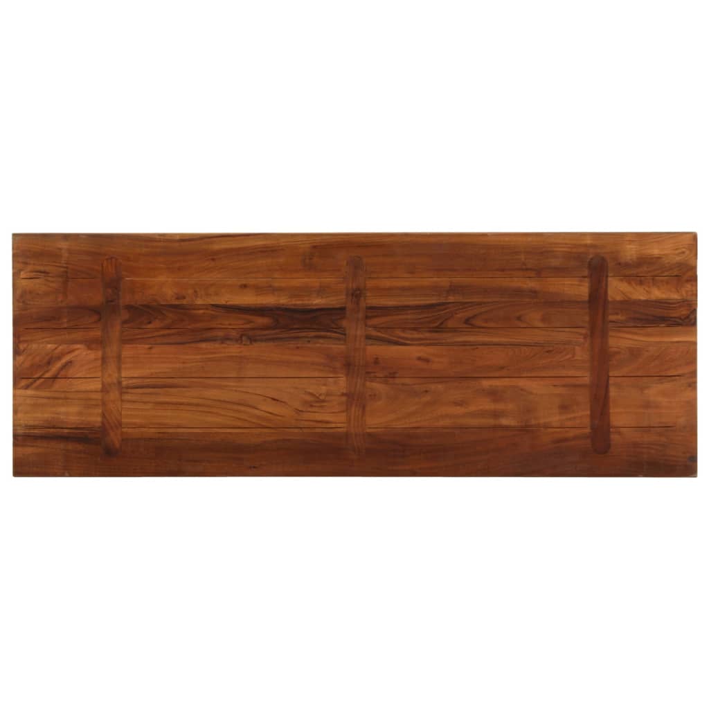 Piano Tavolo 140x60x3,8 cm Rettangolare in Massello di Recupero