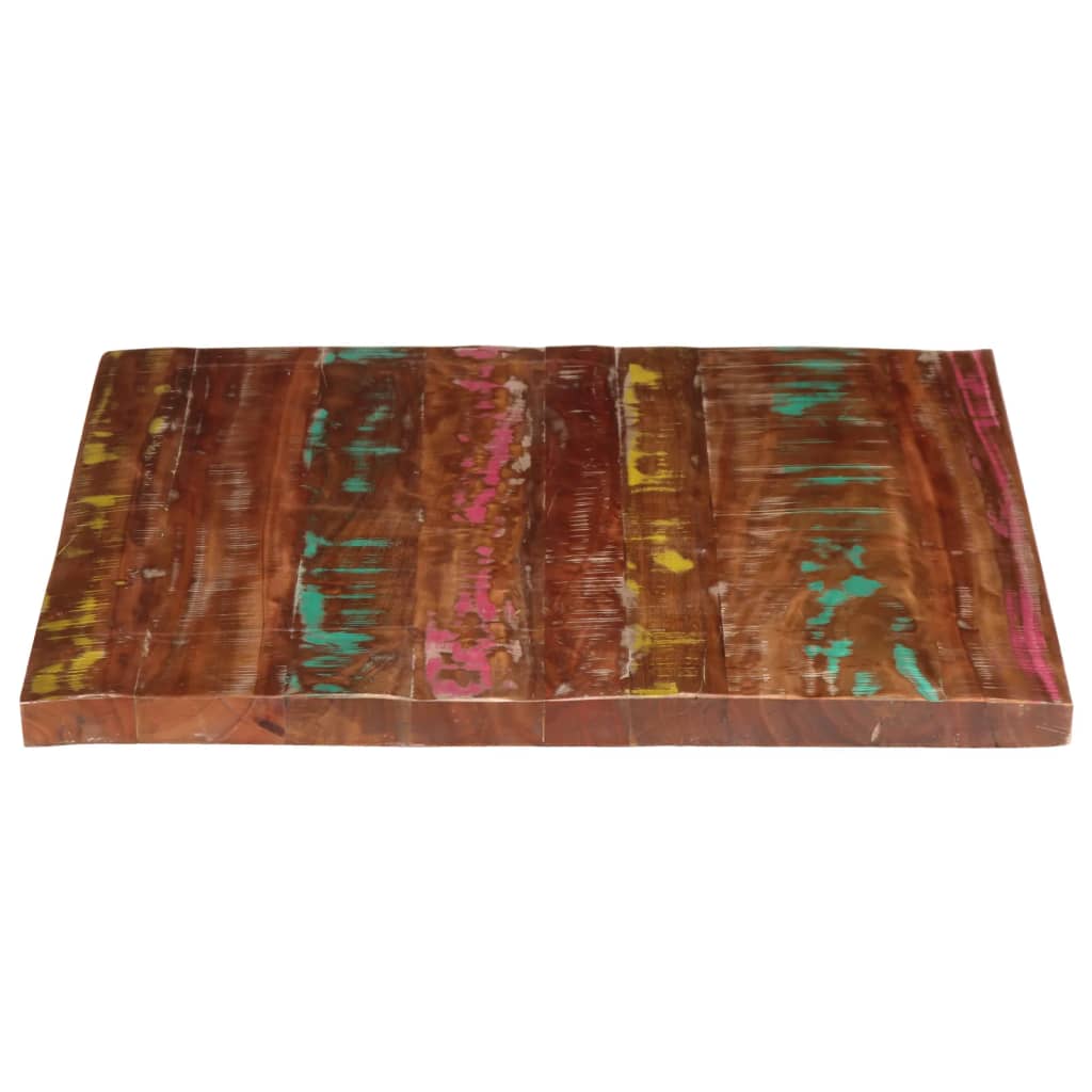 Piano Tavolo 100x80x3,8 cm Rettangolare in Massello di Recupero