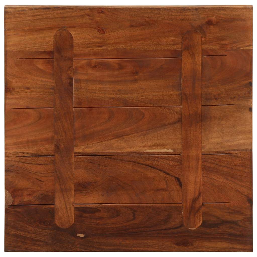 Piano Tavolo 60x60x2,5 cm Quadrato Legno Massello di Recupero