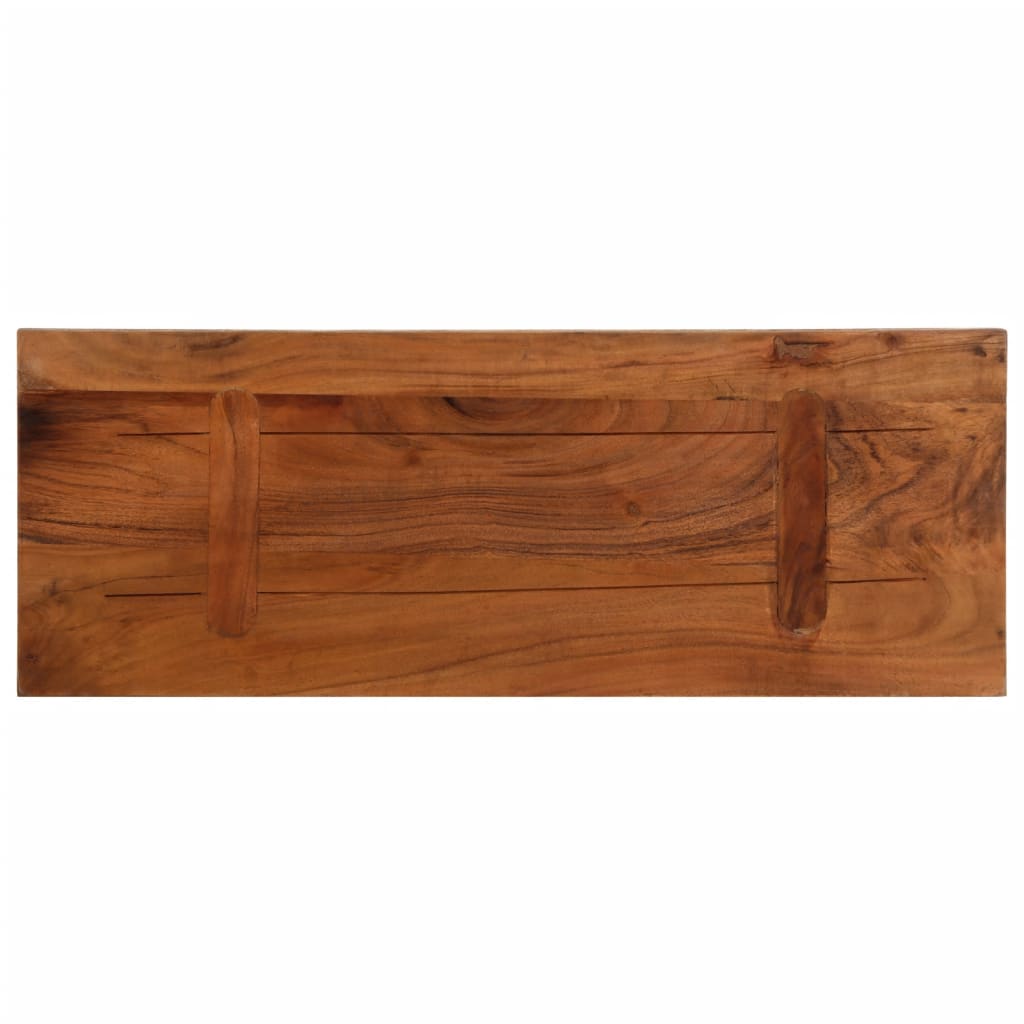Piano Tavolo 80x40x3,8 cm Rettangolare in Massello di Recupero