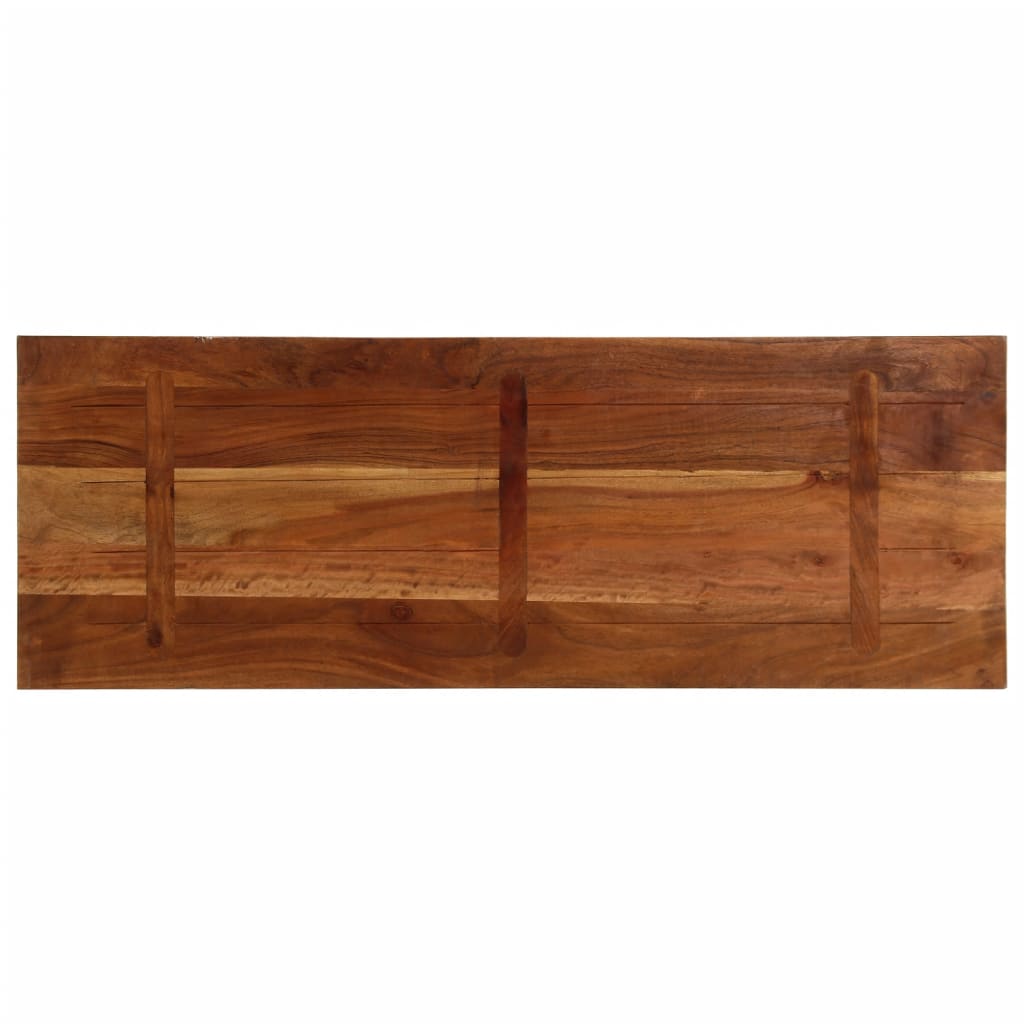 Piano Tavolo 140x50x3,8 cm Rettangolare in Massello di Recupero