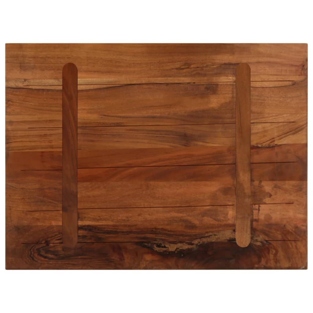 Piano Tavolo 80x60x3,8 cm Rettangolare in Massello di Recupero