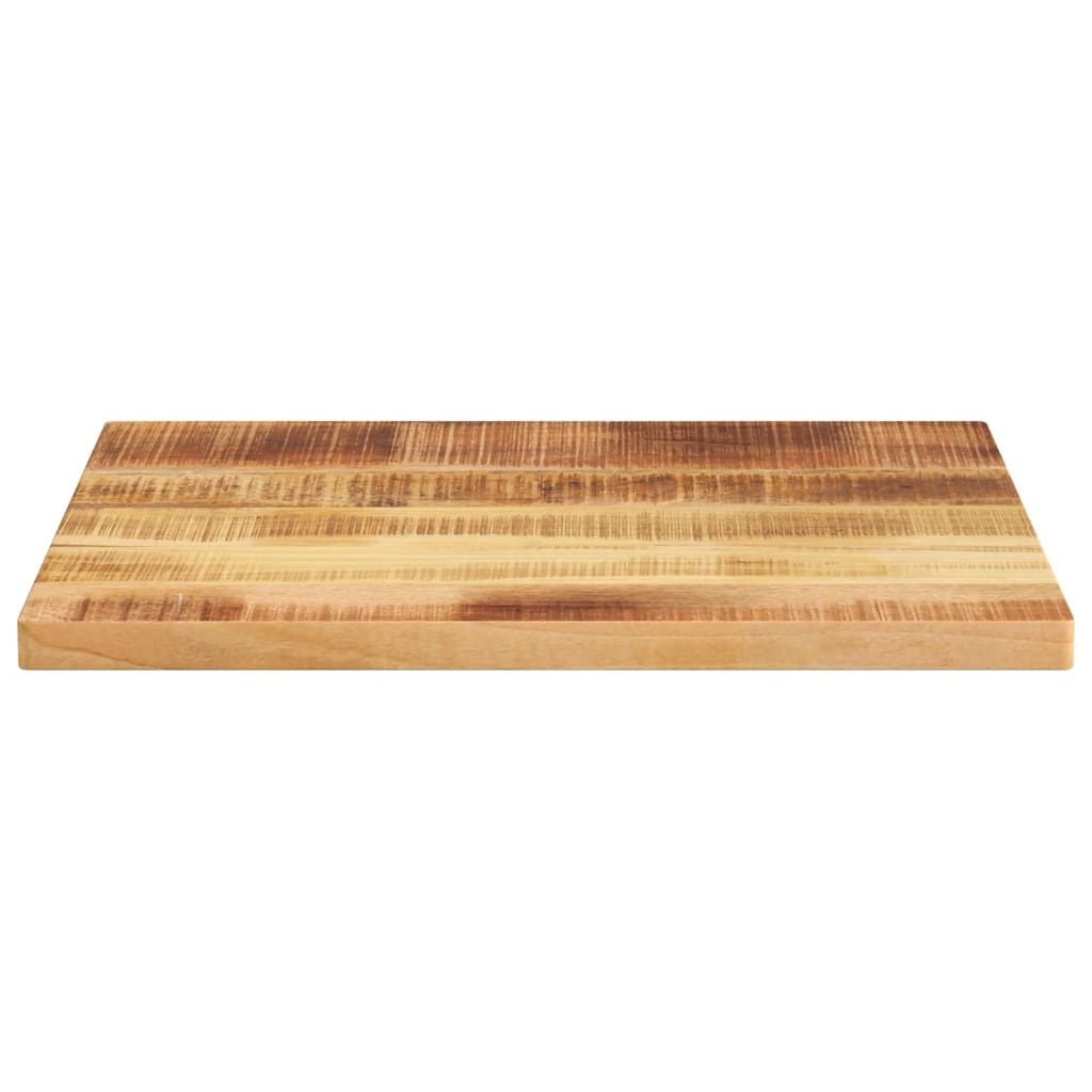 Piano per Tavolo 60x50x2,5cm Rettangolare Legno di Mango Grezzo