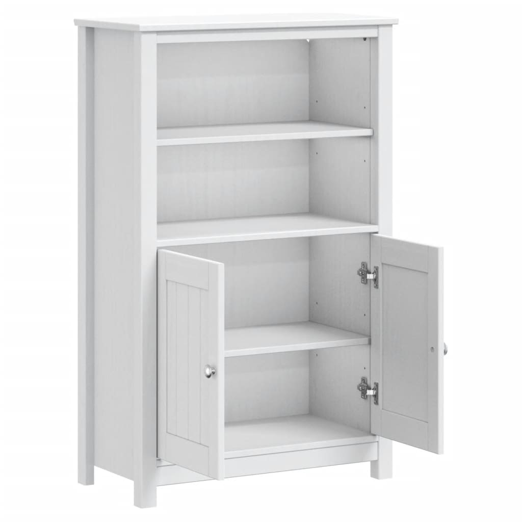 Mobile da Bagno BERG Bianco 69,5x34x110 cm Legno Massello Pino