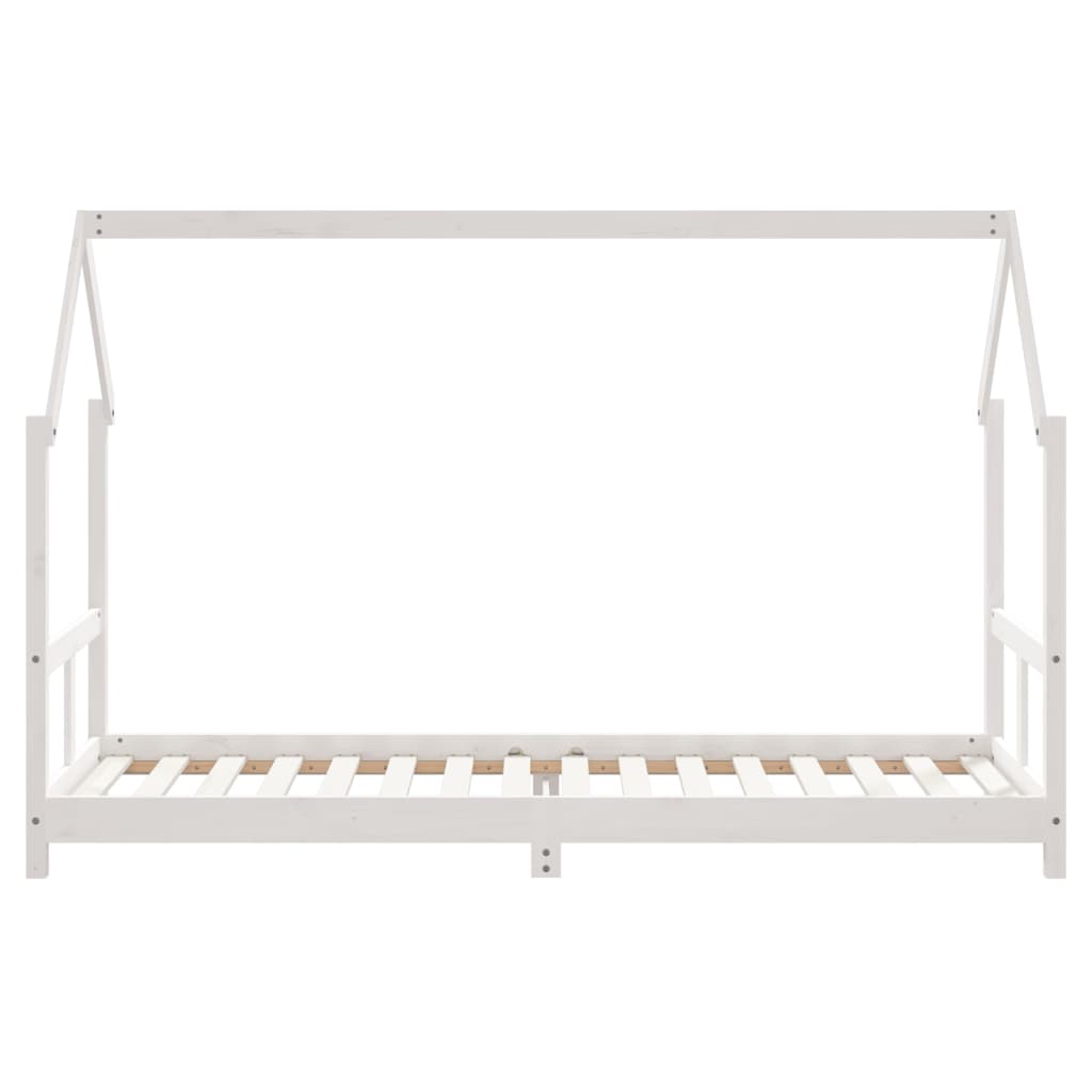 Giroletto per Bambini Bianco 80x200cm in Legno Massello di Pino