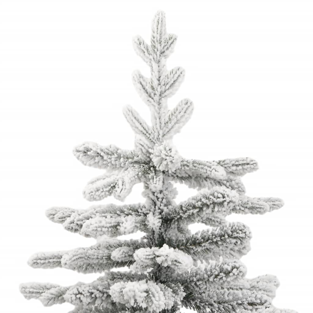 Albero Natale Artificiale Incernierato con Neve Fioccata 240 cm