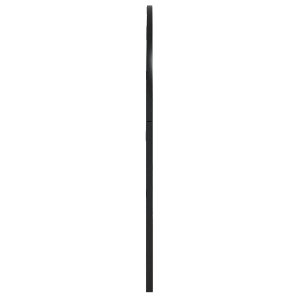 Specchio da Parete Nero 60x70 cm Arco in Ferro